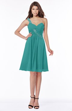 ColsBM Angeline Emerald Green Gorgeous A-line Half Backless Chiffon Beaded Bridesmaid Dresses