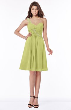 ColsBM Angeline Linden Green Gorgeous A-line Half Backless Chiffon Beaded Bridesmaid Dresses