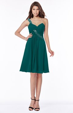 ColsBM Angeline Shaded Spruce Gorgeous A-line Half Backless Chiffon Beaded Bridesmaid Dresses