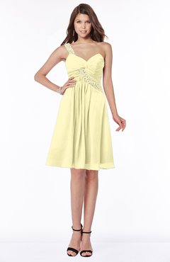 ColsBM Angeline Soft Yellow Gorgeous A-line Half Backless Chiffon Beaded Bridesmaid Dresses