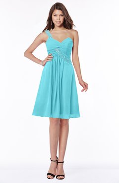ColsBM Angeline Turquoise Gorgeous A-line Half Backless Chiffon Beaded Bridesmaid Dresses