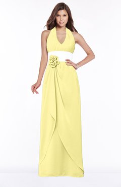 ColsBM Paulina Daffodil Glamorous A-line Halter Chiffon Flower Bridesmaid Dresses