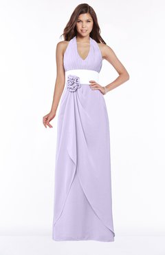 ColsBM Paulina Pastel Lilac Glamorous A-line Halter Chiffon Flower Bridesmaid Dresses
