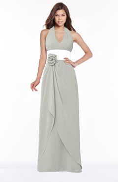 ColsBM Paulina Platinum Glamorous A-line Halter Chiffon Flower Bridesmaid Dresses