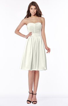 ColsBM Lilia Ivory Gorgeous A-line Zip up Chiffon Knee Length Pick up Bridesmaid Dresses
