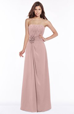 ColsBM Ella Nectar Pink Gorgeous A-line Sleeveless Chiffon Floor Length Flower Bridesmaid Dresses