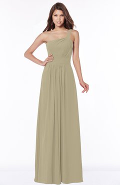 ColsBM Laverne Candied Ginger Modest A-line Half Backless Chiffon Floor Length Ruching Bridesmaid Dresses