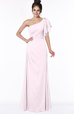 ColsBM Naomi Blush Glamorous A-line Short Sleeve Half Backless Chiffon Floor Length Bridesmaid Dresses