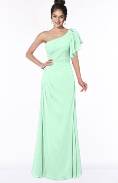 ColsBM Naomi Honeydew Glamorous A-line Short Sleeve Half Backless Chiffon Floor Length Bridesmaid Dresses