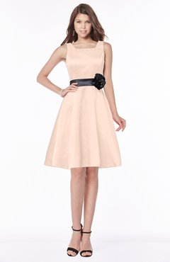 ColsBM Charli Almost Apricot Elegant A-line Wide Square Zip up Sash Bridesmaid Dresses