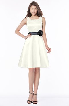 ColsBM Charli Cream Elegant A-line Wide Square Zip up Sash Bridesmaid Dresses