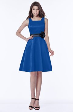 ColsBM Charli Royal Blue Elegant A-line Wide Square Zip up Sash Bridesmaid Dresses