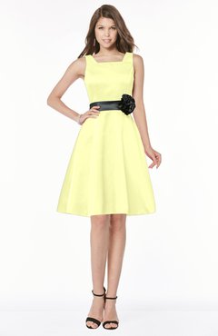 ColsBM Charli Wax Yellow Elegant A-line Wide Square Zip up Sash Bridesmaid Dresses