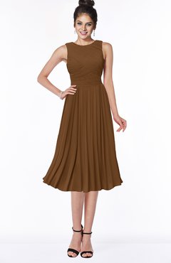 ColsBM Aileen Brown Gorgeous A-line Sleeveless Chiffon Pick up Bridesmaid Dresses
