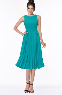 ColsBM Aileen Teal Gorgeous A-line Sleeveless Chiffon Pick up Bridesmaid Dresses