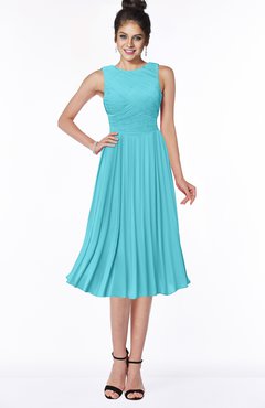ColsBM Aileen Turquoise Gorgeous A-line Sleeveless Chiffon Pick up Bridesmaid Dresses