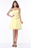 ColsBM Lindsay Soft Yellow Glamorous A-line Sweetheart Sleeveless Chiffon Flower Bridesmaid Dresses