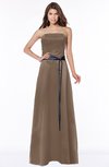 ColsBM Jazlynn Bronze Brown Luxury A-line Bateau Zip up Satin Floor Length Bridesmaid Dresses