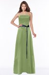 ColsBM Jazlynn Moss Green Luxury A-line Bateau Zip up Satin Floor Length Bridesmaid Dresses