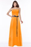 ColsBM Jazlynn Orange Luxury A-line Bateau Zip up Satin Floor Length Bridesmaid Dresses