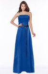 ColsBM Jazlynn Royal Blue Luxury A-line Bateau Zip up Satin Floor Length Bridesmaid Dresses