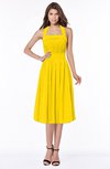 ColsBM Montana Yellow Luxury A-line Sleeveless Chiffon Pleated Bridesmaid Dresses