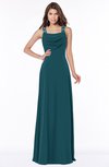 ColsBM Thea Blue Green Elegant Wide Square Sleeveless Half Backless Chiffon Beaded Bridesmaid Dresses