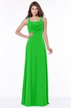 ColsBM Thea Classic Green Elegant Wide Square Sleeveless Half Backless Chiffon Beaded Bridesmaid Dresses