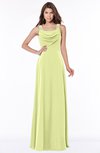ColsBM Thea Lime Green Elegant Wide Square Sleeveless Half Backless Chiffon Beaded Bridesmaid Dresses