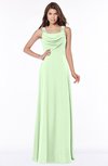 ColsBM Thea Pale Green Elegant Wide Square Sleeveless Half Backless Chiffon Beaded Bridesmaid Dresses