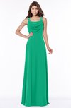 ColsBM Thea Pepper Green Elegant Wide Square Sleeveless Half Backless Chiffon Beaded Bridesmaid Dresses