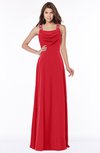 ColsBM Thea Red Elegant Wide Square Sleeveless Half Backless Chiffon Beaded Bridesmaid Dresses