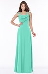 ColsBM Thea Seafoam Green Elegant Wide Square Sleeveless Half Backless Chiffon Beaded Bridesmaid Dresses
