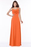 ColsBM Thea Tangerine Elegant Wide Square Sleeveless Half Backless Chiffon Beaded Bridesmaid Dresses