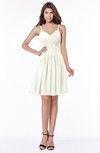 ColsBM Vera Cream Modest A-line Sleeveless Zip up Knee Length Ruching Bridesmaid Dresses