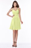 ColsBM Vera Lime Green Modest A-line Sleeveless Zip up Knee Length Ruching Bridesmaid Dresses