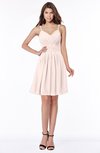 ColsBM Vera Silver Peony Modest A-line Sleeveless Zip up Knee Length Ruching Bridesmaid Dresses