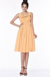 ColsBM Lainey Apricot Gorgeous A-line Wide Square Sleeveless Chiffon Knee Length Bridesmaid Dresses