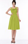ColsBM Lainey Green Oasis Gorgeous A-line Wide Square Sleeveless Chiffon Knee Length Bridesmaid Dresses
