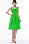 ColsBM Lainey Jasmine Green Gorgeous A-line Wide Square Sleeveless Chiffon Knee Length Bridesmaid Dresses