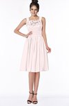 ColsBM Lainey Light Pink Gorgeous A-line Wide Square Sleeveless Chiffon Knee Length Bridesmaid Dresses