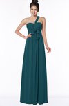 ColsBM Kaylin Blue Green Gorgeous A-line One Shoulder Sleeveless Floor Length Bridesmaid Dresses