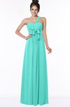 ColsBM Kaylin Blue Turquoise Gorgeous A-line One Shoulder Sleeveless Floor Length Bridesmaid Dresses