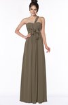 ColsBM Kaylin Carafe Brown Gorgeous A-line One Shoulder Sleeveless Floor Length Bridesmaid Dresses