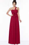 ColsBM Kaylin Dark Red Gorgeous A-line One Shoulder Sleeveless Floor Length Bridesmaid Dresses