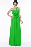 ColsBM Kaylin Jasmine Green Gorgeous A-line One Shoulder Sleeveless Floor Length Bridesmaid Dresses