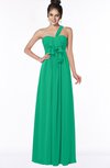 ColsBM Kaylin Sea Green Gorgeous A-line One Shoulder Sleeveless Floor Length Bridesmaid Dresses