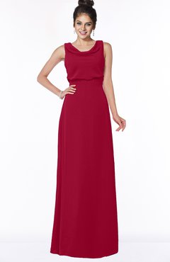 ColsBM Eileen Dark Red Gorgeous A-line Scoop Sleeveless Floor Length Bridesmaid Dresses