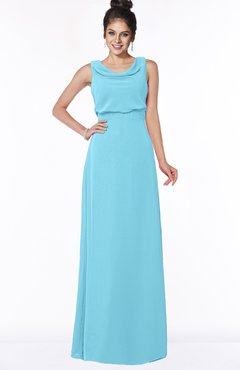 ColsBM Eileen Light Blue Gorgeous A-line Scoop Sleeveless Floor Length Bridesmaid Dresses