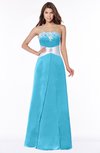 ColsBM Alivia River Blue Glamorous A-line Bateau Sleeveless Half Backless Flower Bridesmaid Dresses